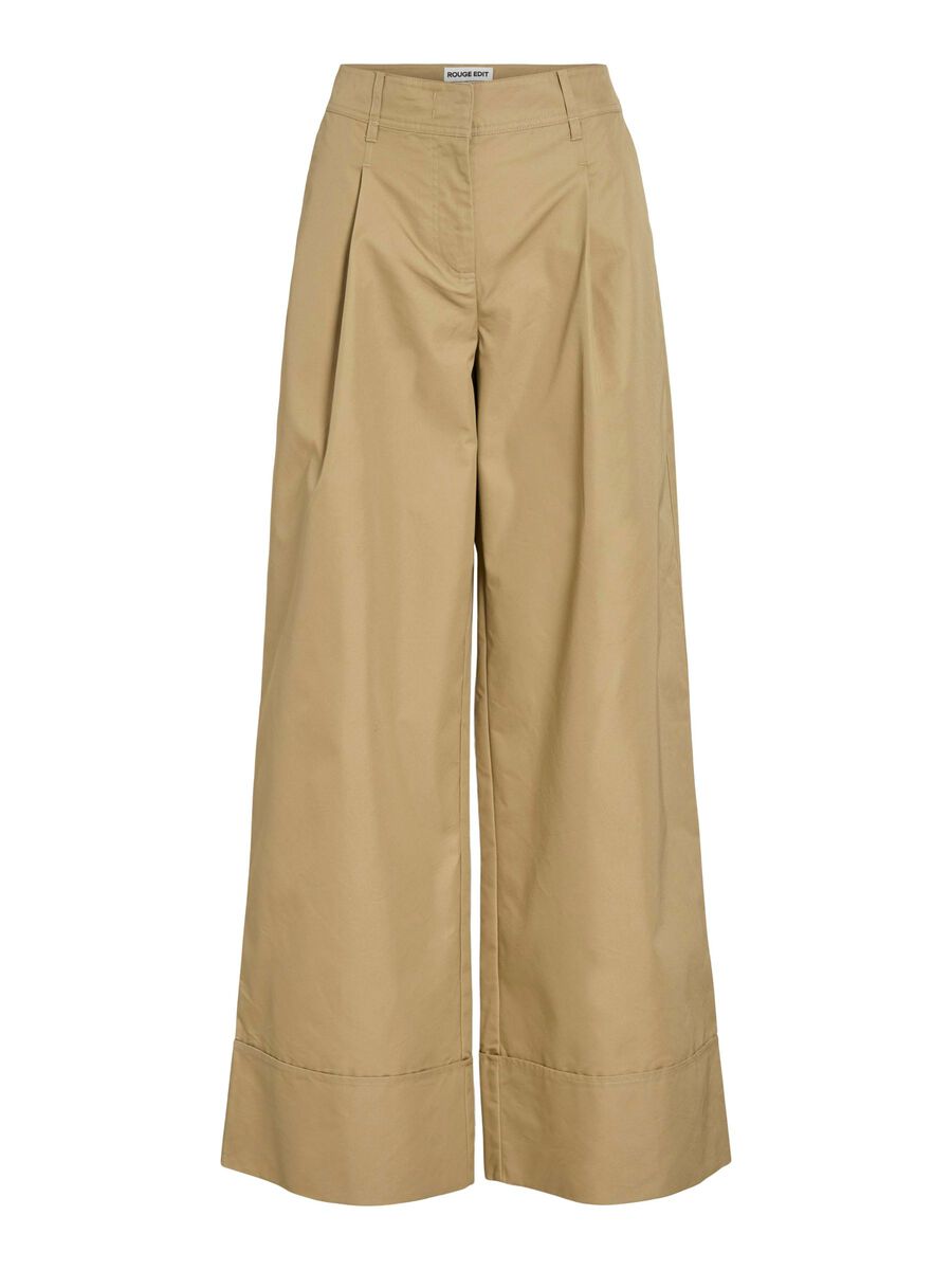 VILA MID-WAIST WIDE-LEG TROUSERS, Cocoon, highres - 14107737_Cocoon_001.jpg