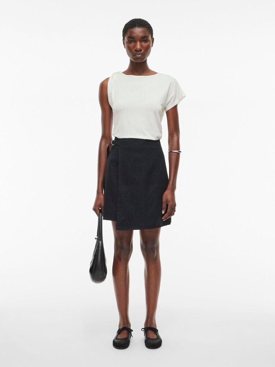 VILA ROUND NECK SHORT SLEEVED TOP, Cloud Dancer, highres - 14105894_CloudDancer_005.jpg