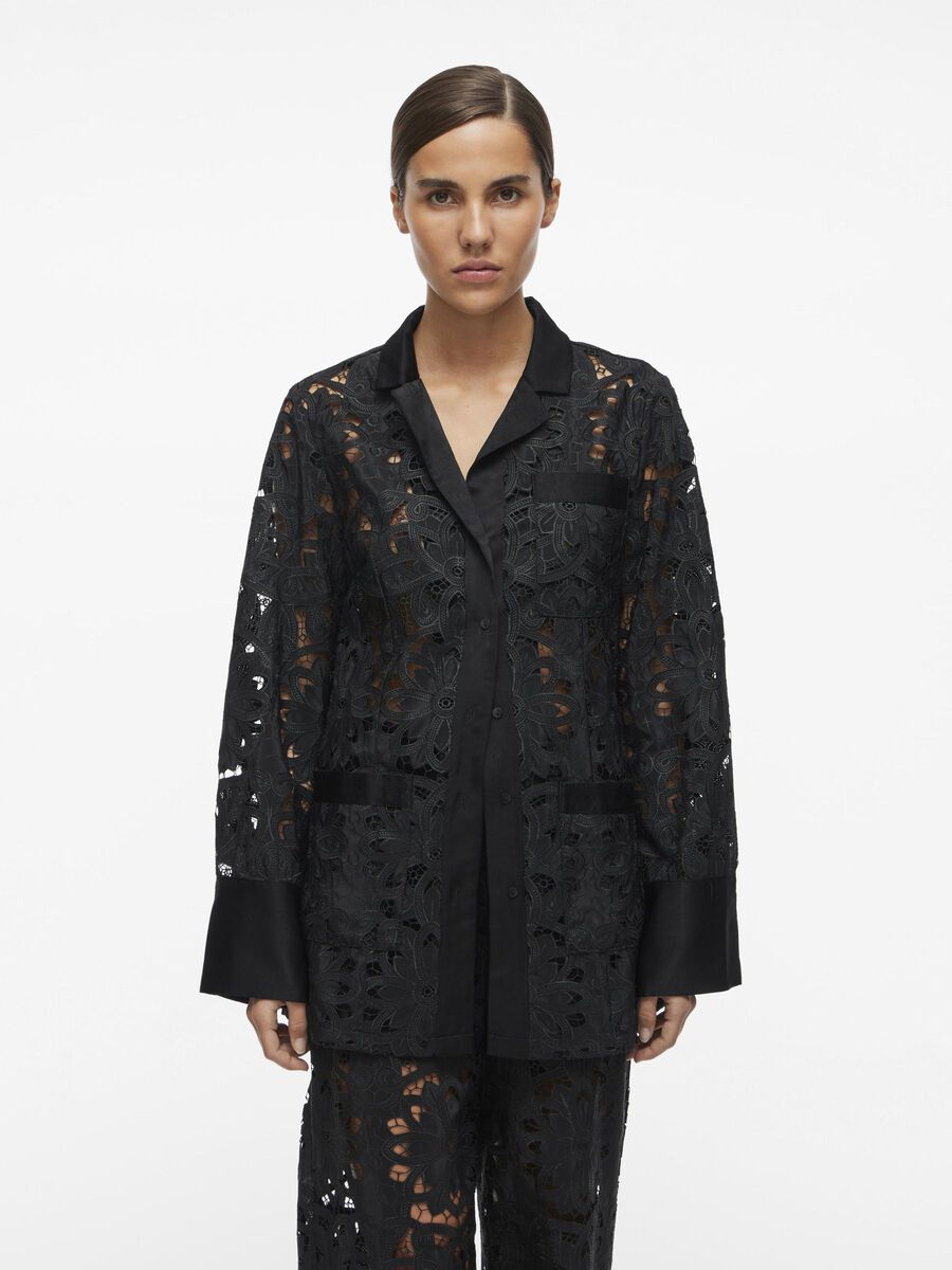 VILA LACE LONG SLEEVED SHIRT, Meteorite, highres - 14103504_Meteorite_003.jpg