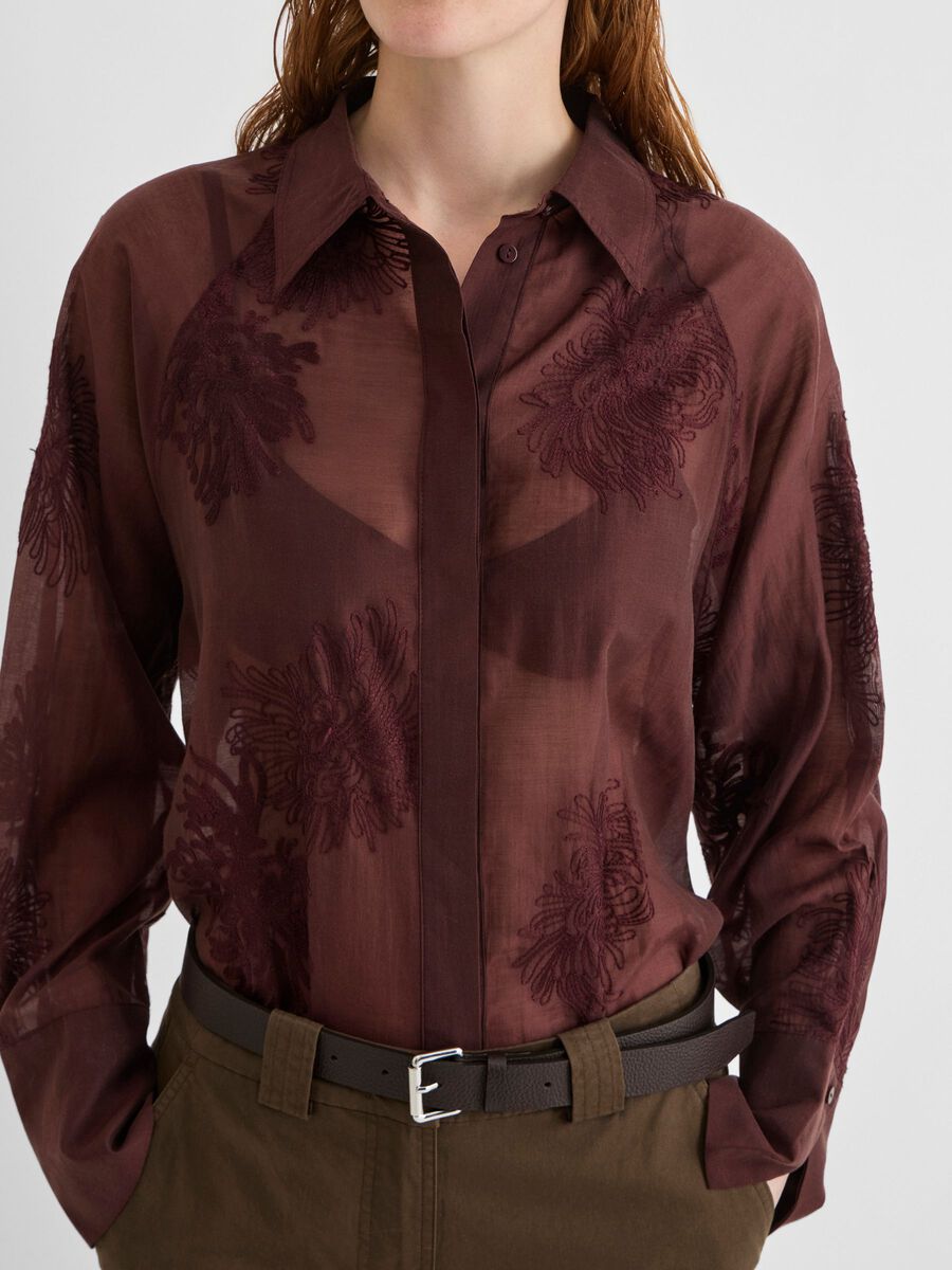 Carousel image - LONG SLEEVED SHIRT, Bitter Chocolate | 3