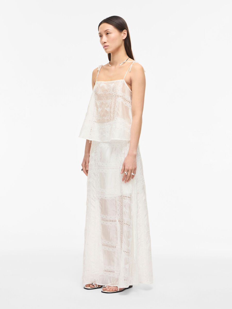 Product tile image - HIGH WAIST MIDI SKIRT, Cloud Dancer | 14114418_CloudDancer