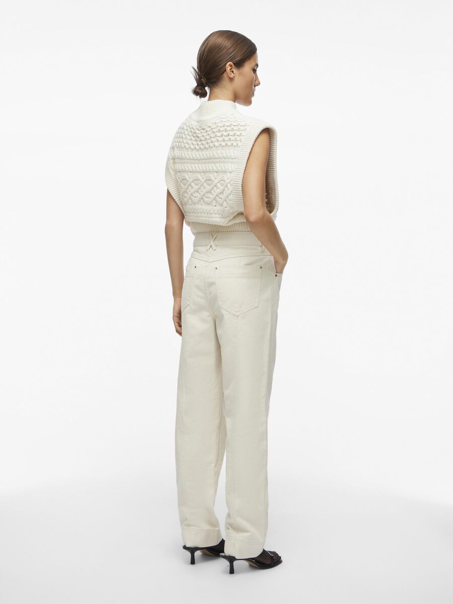 VILA HIGH WAIST JEANS, Birch, highres - 14102854_Birch_004.jpg