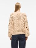 Product image thumbnail - V-NECK KNITTED CARDIGAN, Oatmeal | 2