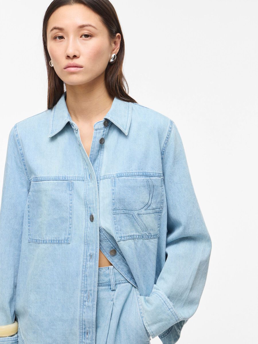 Carousel image - OVERSIZED SHIRT, Light Blue Denim | 3