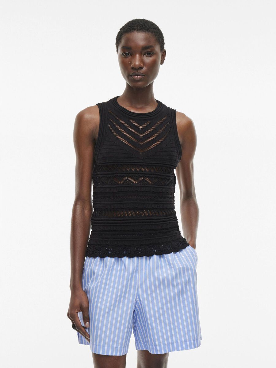 VILA SLEEVELESS KNITTED TOP, Meteorite, highres - 14105739_Meteorite_003.jpg