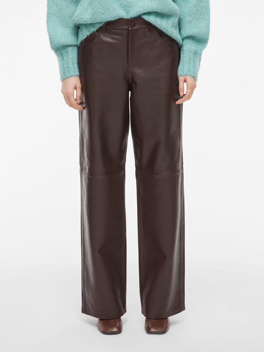 Carousel image - LEATHER TROUSERS, Chicory Coffee | 1