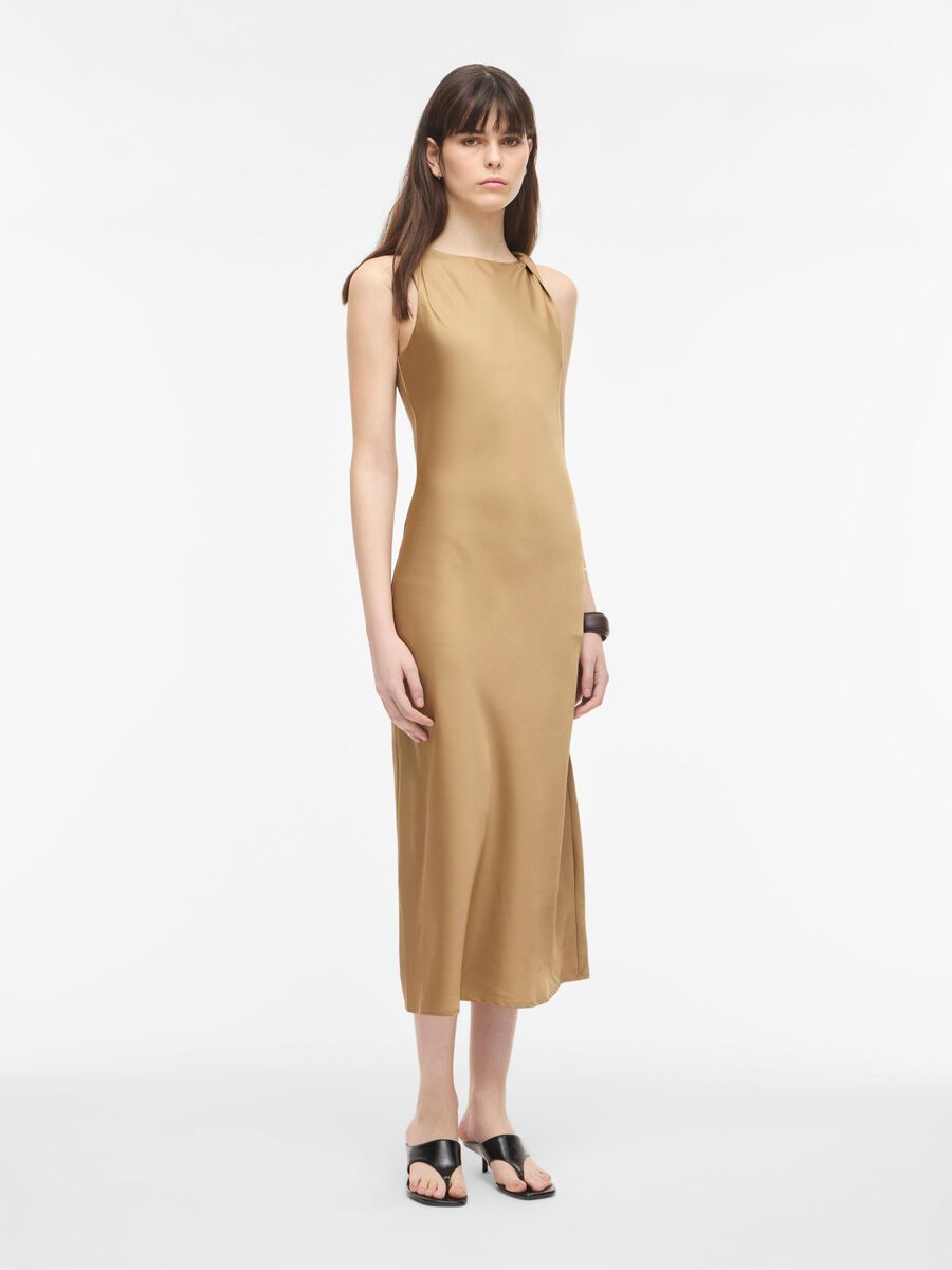 Product tile image - SLEEVELESS MIDI DRESS, Petrified Oak | 14105737_PetrifiedOak