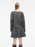 Product image thumbnail - V-NECK KNITTED PULLOVER, Dark Grey Melange | 2