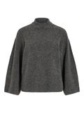 Product image thumbnail - HIGH NECK KNITTED PULLOVER, Dark Grey Melange | 1