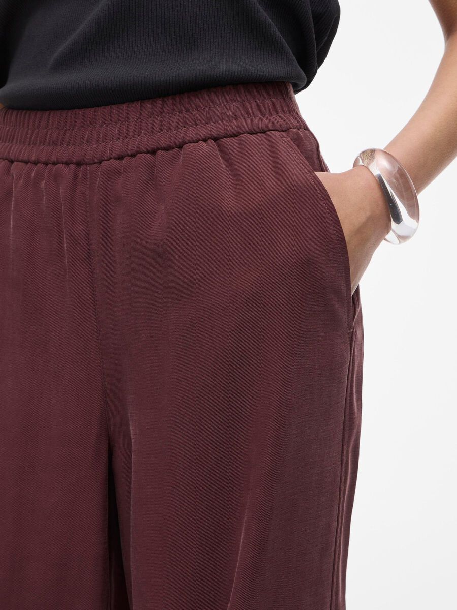 Carousel image - MID-WAIST WIDE-LEG TROUSERS, Decadent Chocolate | 3