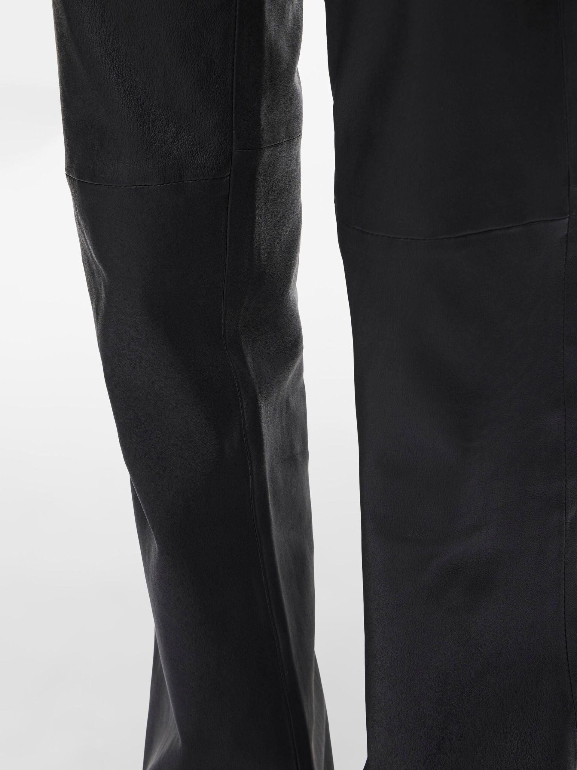 Carousel image - HIGH-WAIST LEATHER TROUSERS, Meteorite | 5