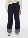 Product image thumbnail - MID-WAIST STRAIGHT FIT JEANS, Dark Medium Blue Denim | 1