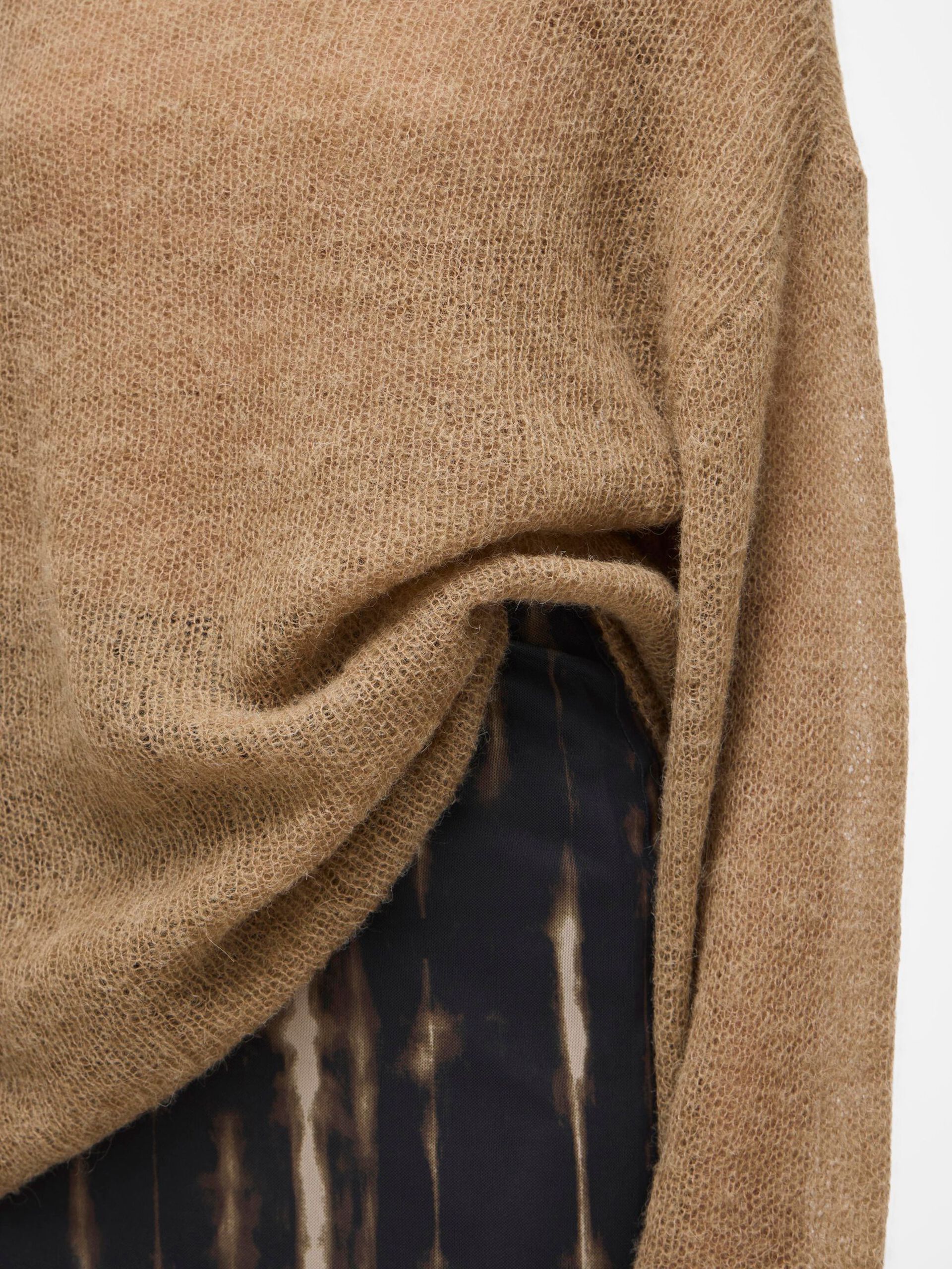 Carousel image - WOOL BLEND KNITTED PULLOVER, Petrified Oak | 5