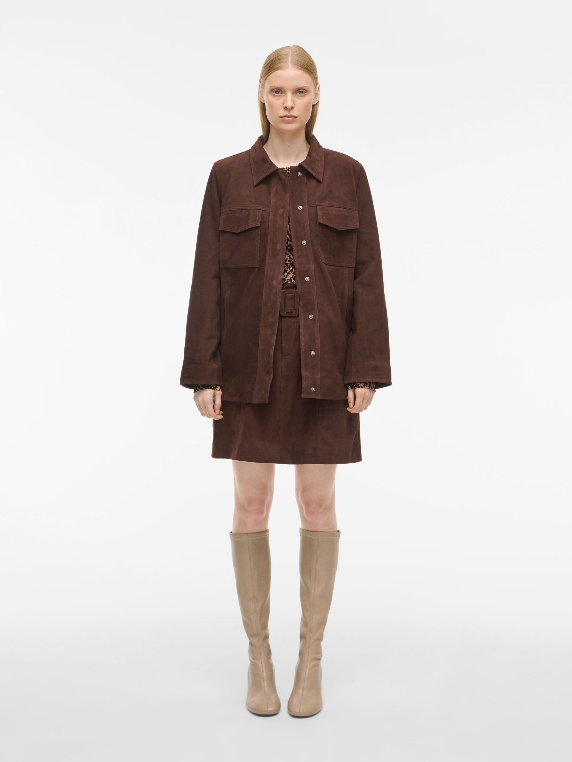 Carousel image - SUEDE JACKET, Chicory Coffee | 4