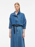 Product image thumbnail - HIGH NECK DENIM SHIRT, Medium Blue Denim | 1