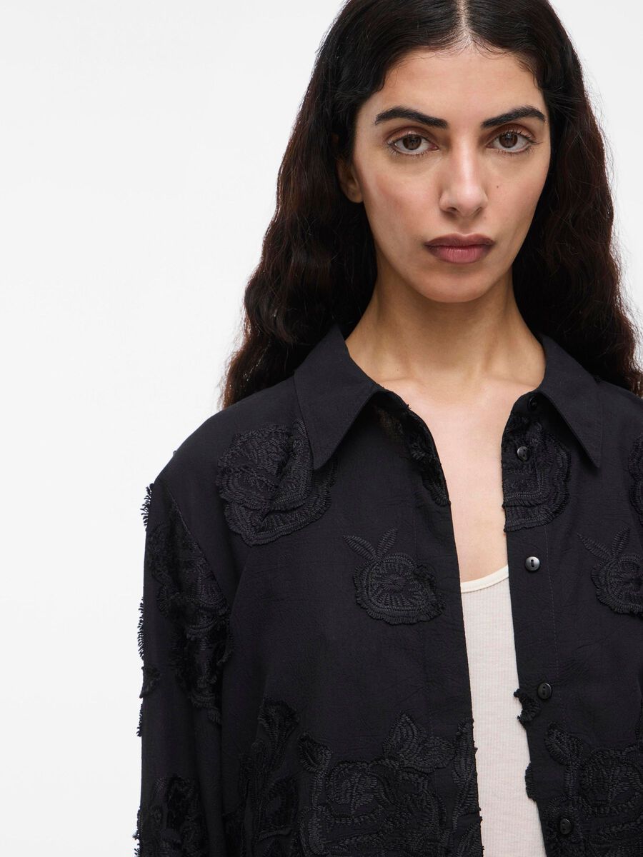 Carousel image - FLORAL LONG SLEEVED SHIRT, Meteorite | 3