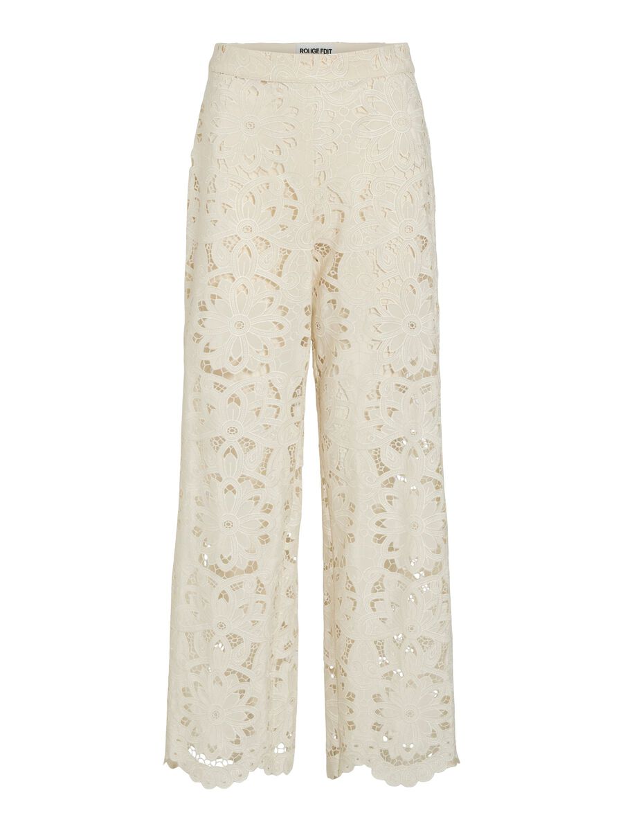 Product tile image - LACE HIGH WAISTED TROUSERS, Birch | 14103497_Birch
