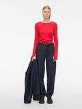 Product image thumbnail - ROUND NECK LONG SLEEVED TOP, Chinese Red | 4