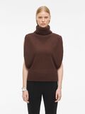 Product image thumbnail - WOOL BLEND KNITTED VEST, Chicory Coffee | 1