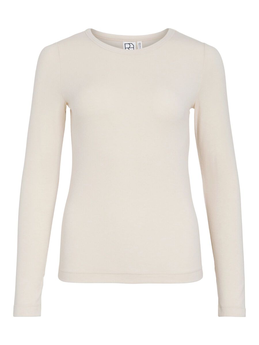 Product tile image - ROUND NECK LONG SLEEVED TOP, Birch | 14112182_Birch