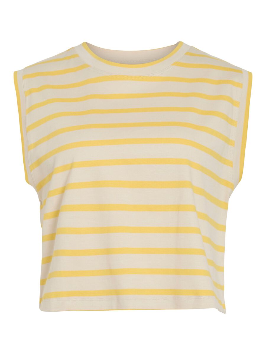 Product tile image - ROUND NECK SLEEVELESS TOP, Freesia | 14114757_Freesia_1260499