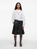 VILA MID-WAIST LONG LEATHER SHORTS, Meteorite, highres - 14107779_Meteorite_005.jpg