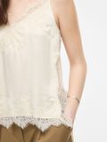 Product image thumbnail - LACE TRIM STRAP TOP, Birch | 3