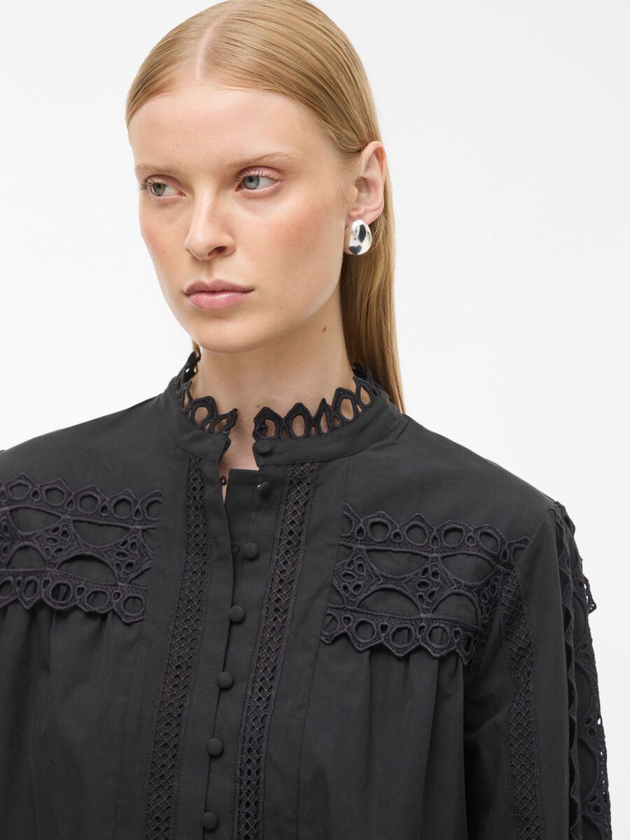 Carousel image - HIGH NECK LONG SLEEVED SHIRT, Meteorite | 3