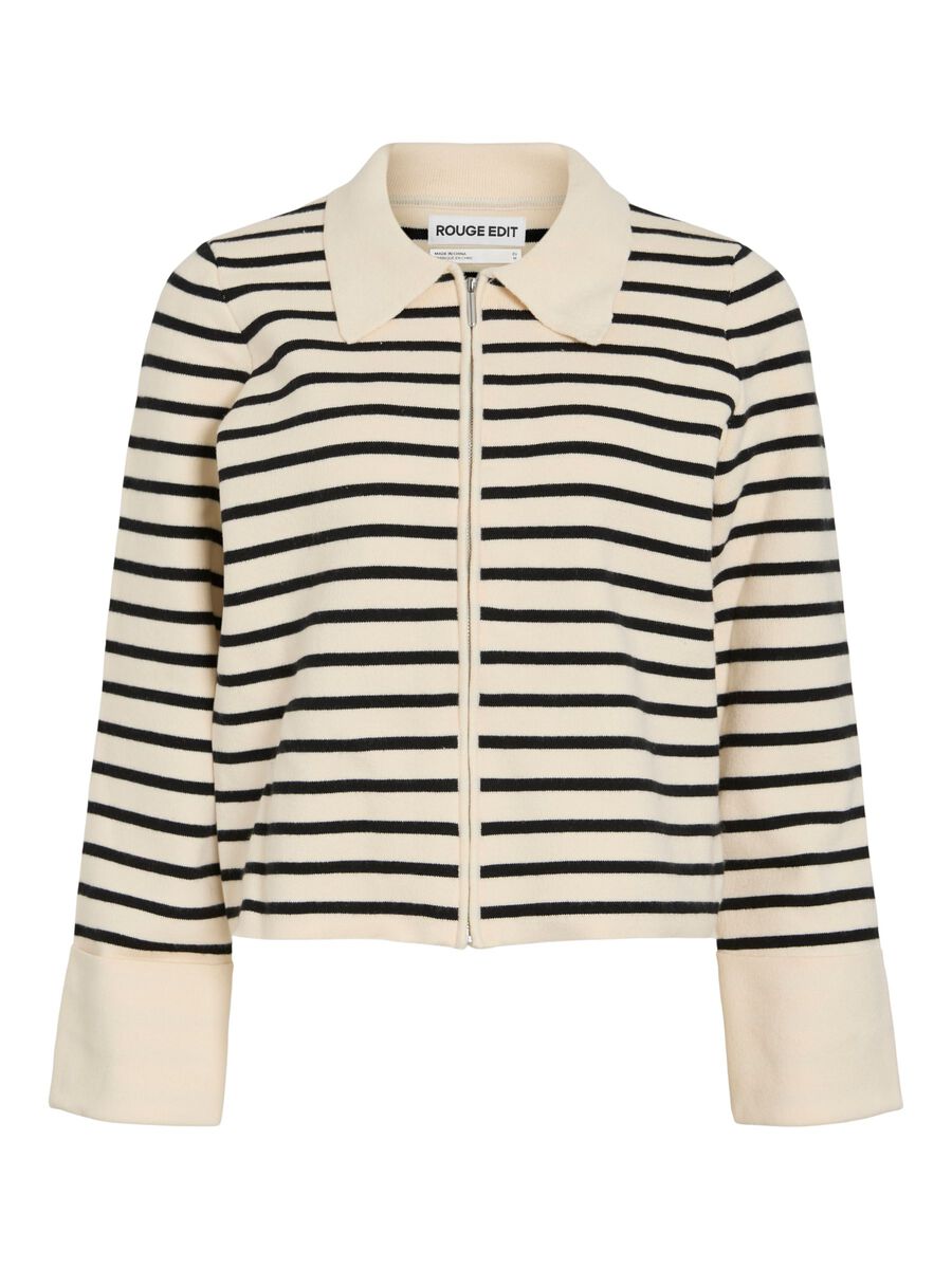 Product tile image - STRIPED KNITTED CARDIGAN, Birch | 14113199_Birch_1248540