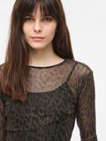 Product image thumbnail - MESH LONG SLEEVED TOP, Dull Gold | 3