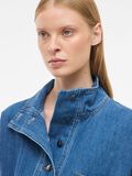 Product image thumbnail - HIGH NECK DENIM SHIRT, Medium Blue Denim | 3