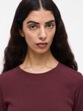 VILA ROUND NECK SHORT SLEEVED TOP, Decadent Chocolate, highres - 14108417_DecadentChocolate_006.jpg