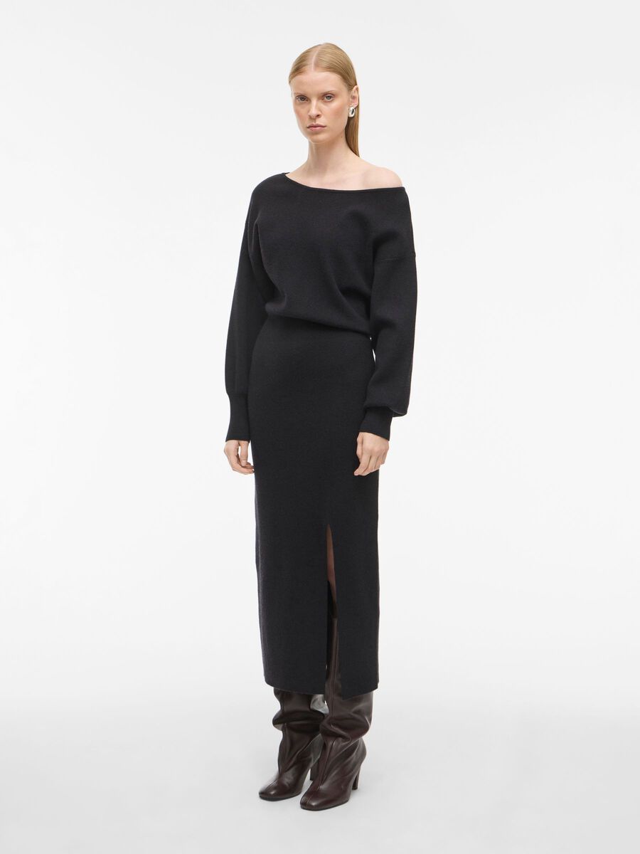 Product tile image - KNITTED MAXI DRESS, Meteorite | 14110644_Meteorite