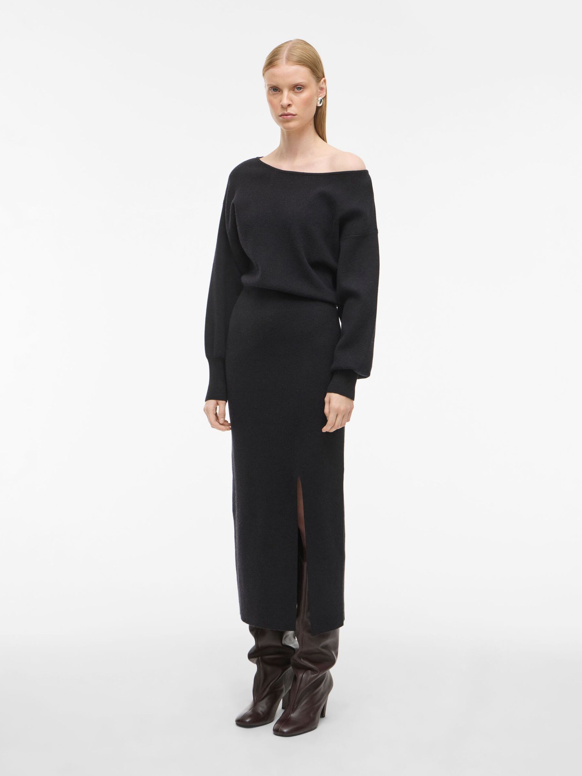 Carousel image - KNITTED MAXI DRESS, Meteorite | 4