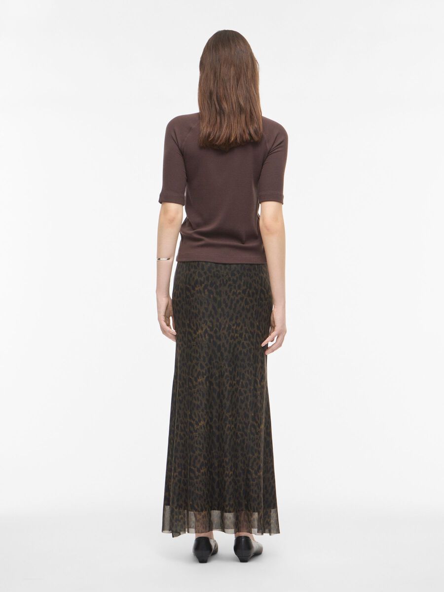 Carousel image - MID-WAIST MAXI SKIRT, Dull Gold | 2