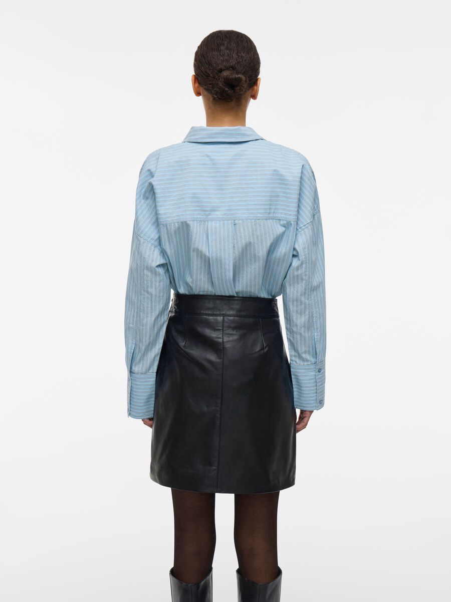 Carousel image - COTTON LONG SLEEVED SHIRT, Clear Sky | 2