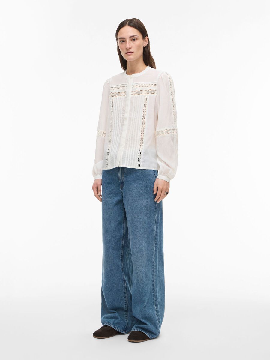 Carousel image - MANDARIN COLLAR SHIRT, Cloud Dancer | 4