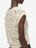 VILA SHORT SLEEVED KNITTED TOP, Birch, highres - 14105802_Birch_007.jpg