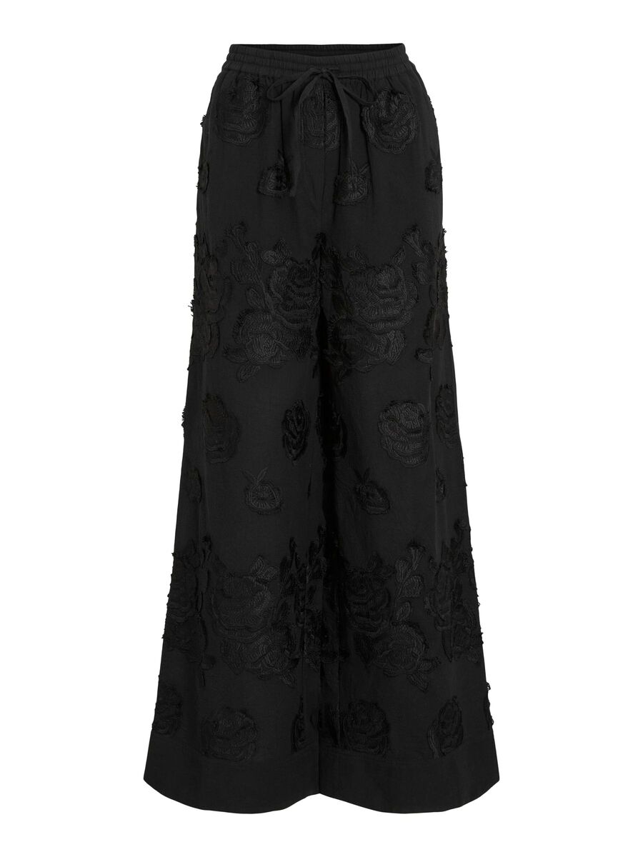 VILA HIGH-WAIST WIDE-LEG TROUSERS, Meteorite, highres - 14108771_Meteorite_001.jpg