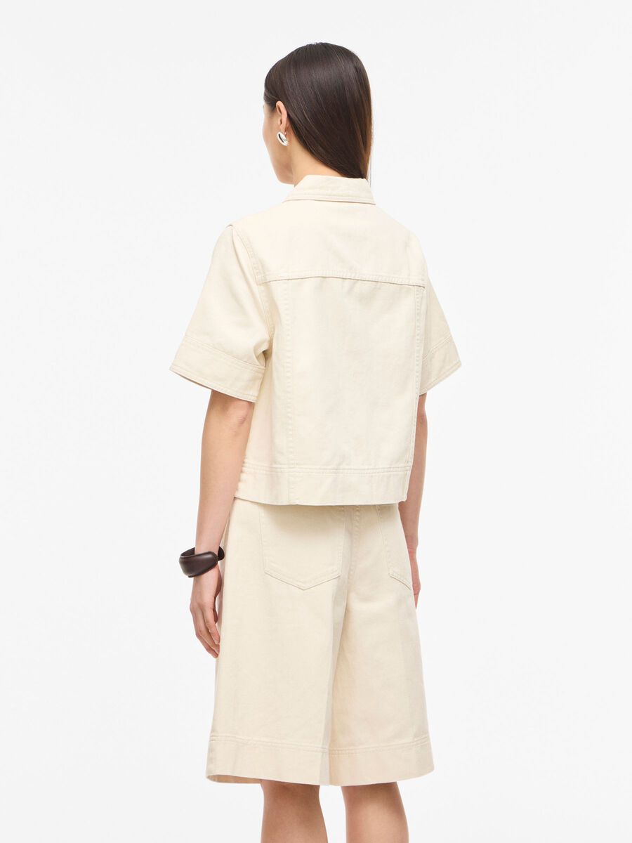 Carousel image - SHORT SLEEVED DENIM SHIRT, Birch | 2