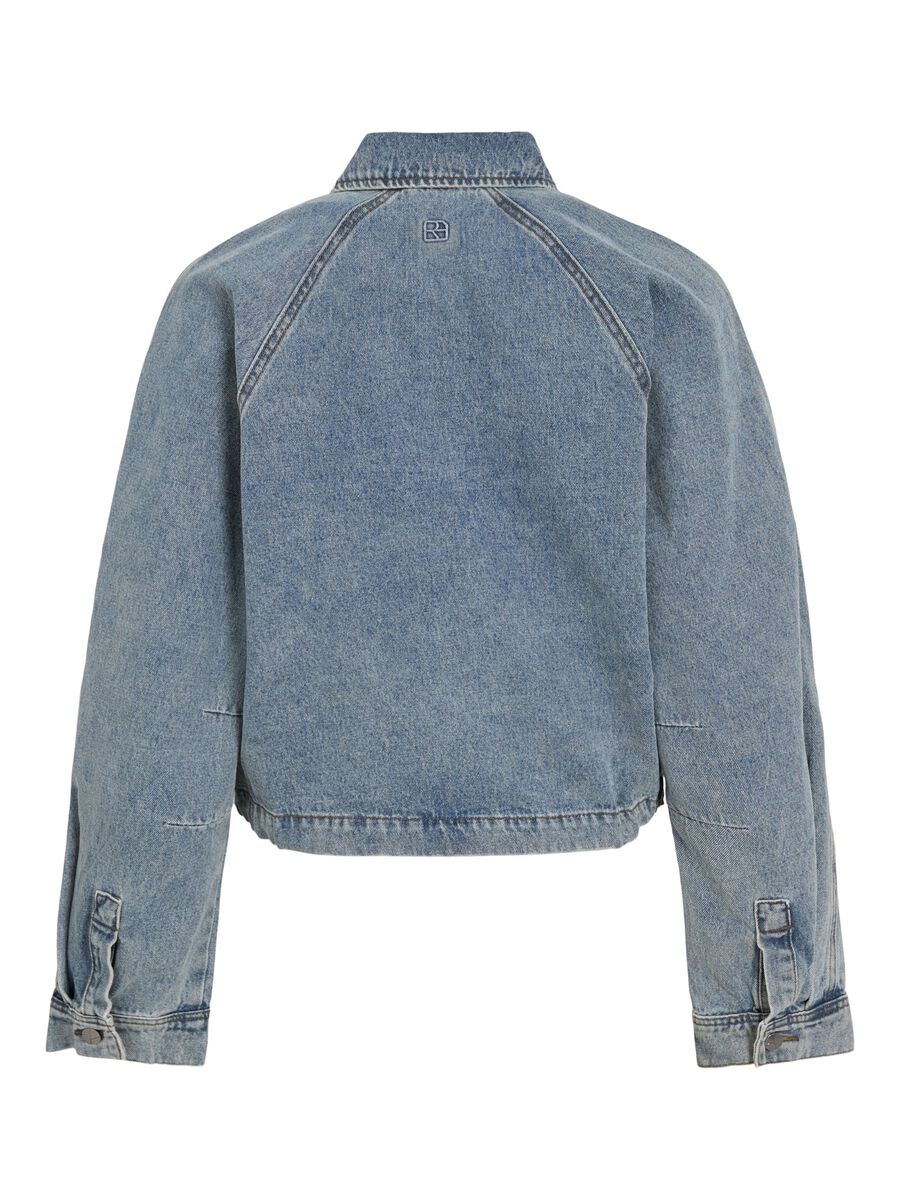Carousel image - DENIM BOMBER JACKET, Light Blue Denim | 2