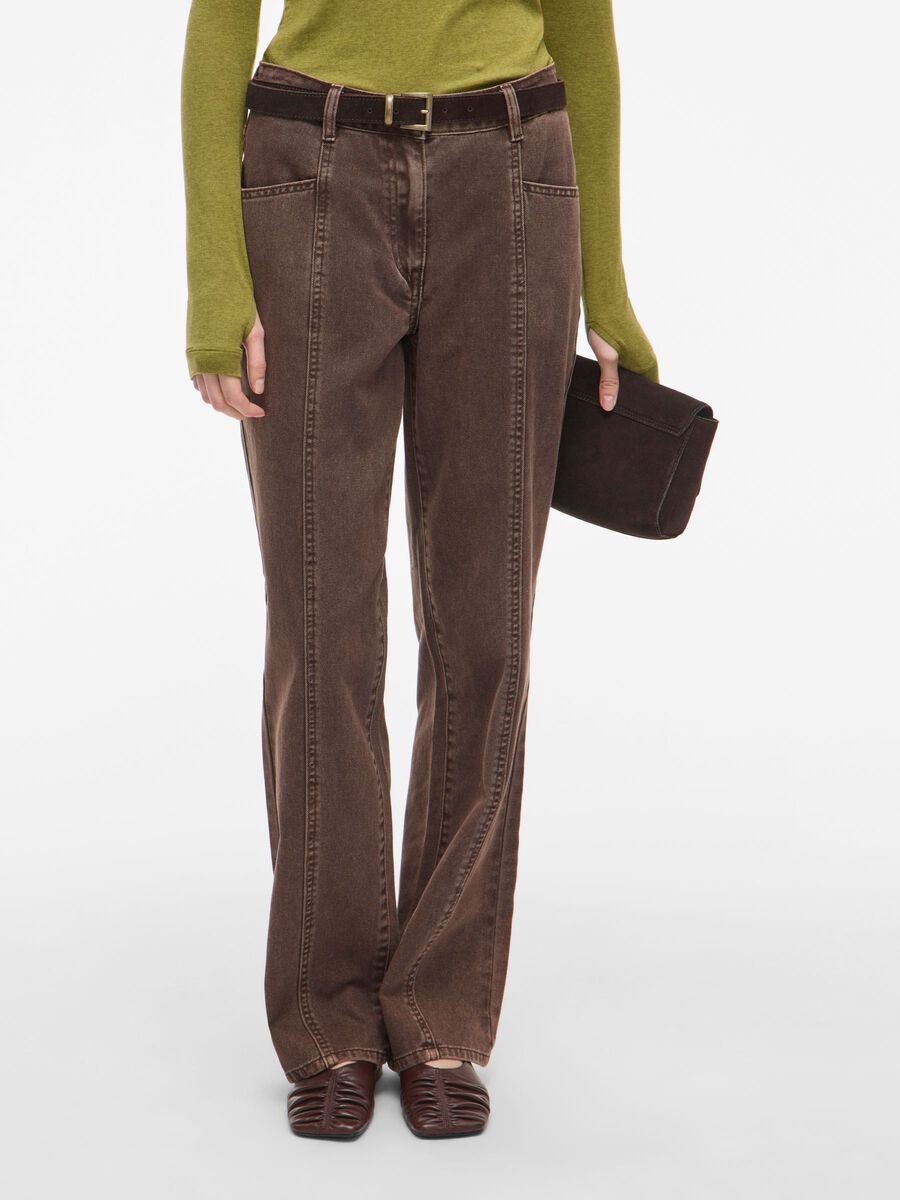 Carousel image - TAPERED FIT JEANS, Chicory Coffee | 1