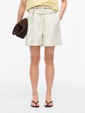 Product image thumbnail - HIGH WAIST LEATHER SHORTS, Birch | 1