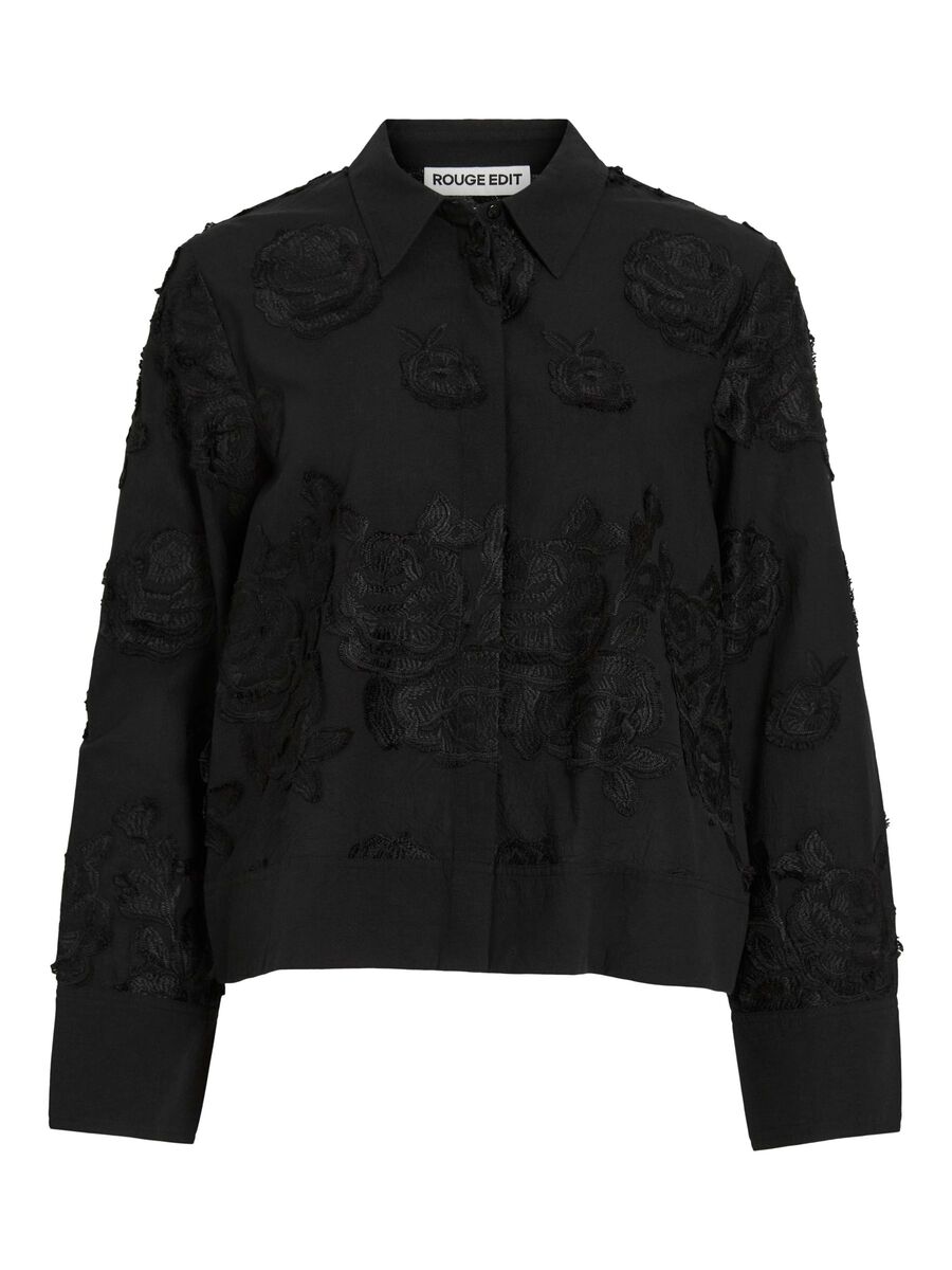 VILA FLORAL LONG SLEEVED SHIRT, Meteorite, highres - 14109461_Meteorite_001.jpg