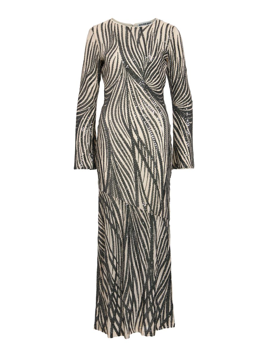 Product tile image - LONG SLEEVED MAXI DRESS, Pelican | 14118810_Pelican_1327381