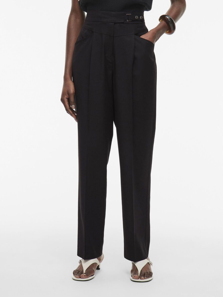 VILA HIGH WAIST TROUSERS, Meteorite, highres - 14103316_Meteorite_003.jpg