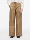 Product image thumbnail - MID-WAIST WIDE-LEG TROUSERS, Petrified Oak | 1