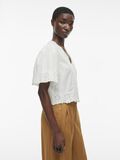 VILA V-NECK SHORT SLEEVED TOP, Cloud Dancer, highres - 14105879_CloudDancer_006.jpg