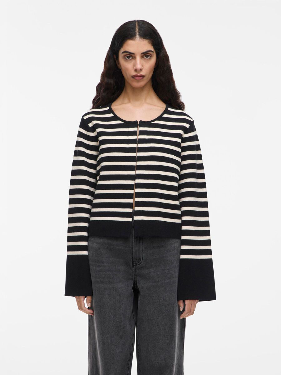 VILA SHORT KNITTED CARDIGAN, Meteorite, highres - 14108469_Meteorite_1196705_003.jpg