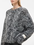 Product image thumbnail - WOOL BLEND KNITTED PULLOVER, Medium Grey Melange | 3
